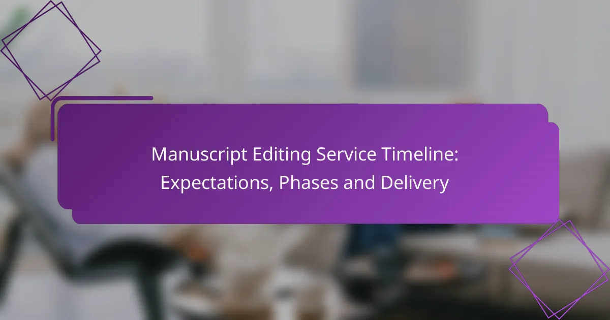Manuscript Editing Service Timeline: Expectations, Phases and Delivery