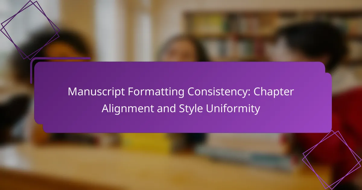 Manuscript Formatting Consistency: Chapter Alignment and Style Uniformity