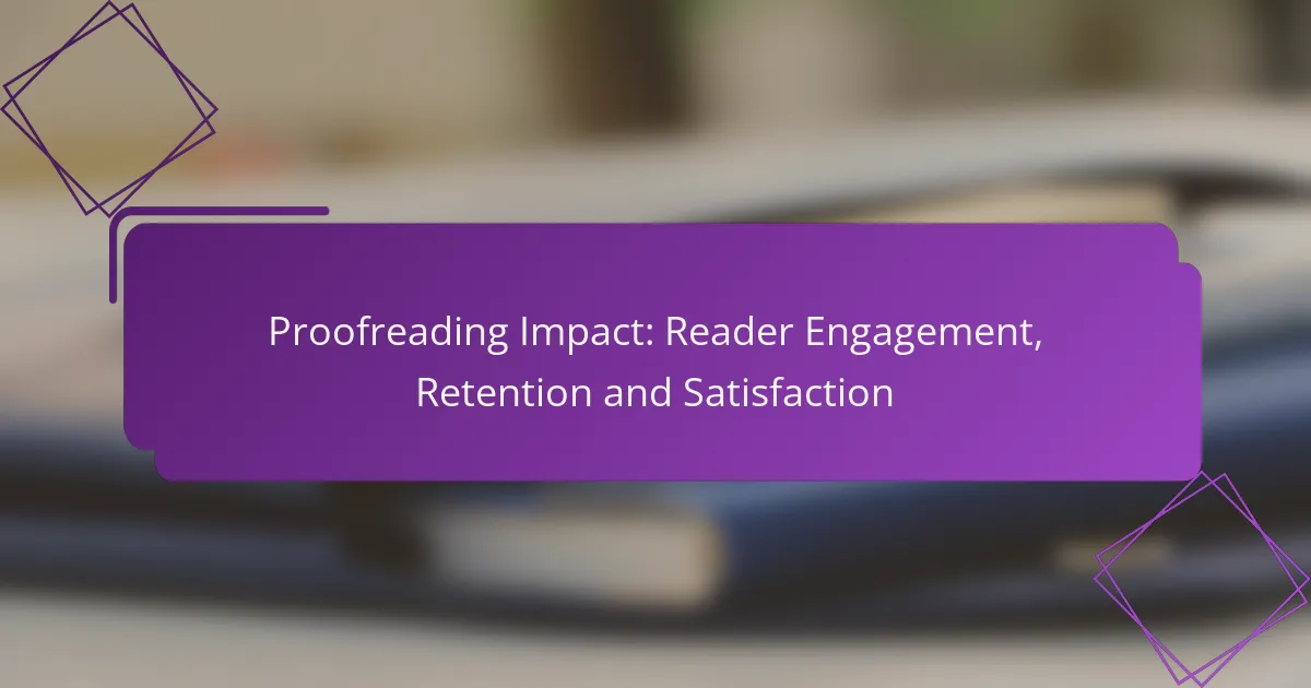 Proofreading Impact: Reader Engagement, Retention and Satisfaction
