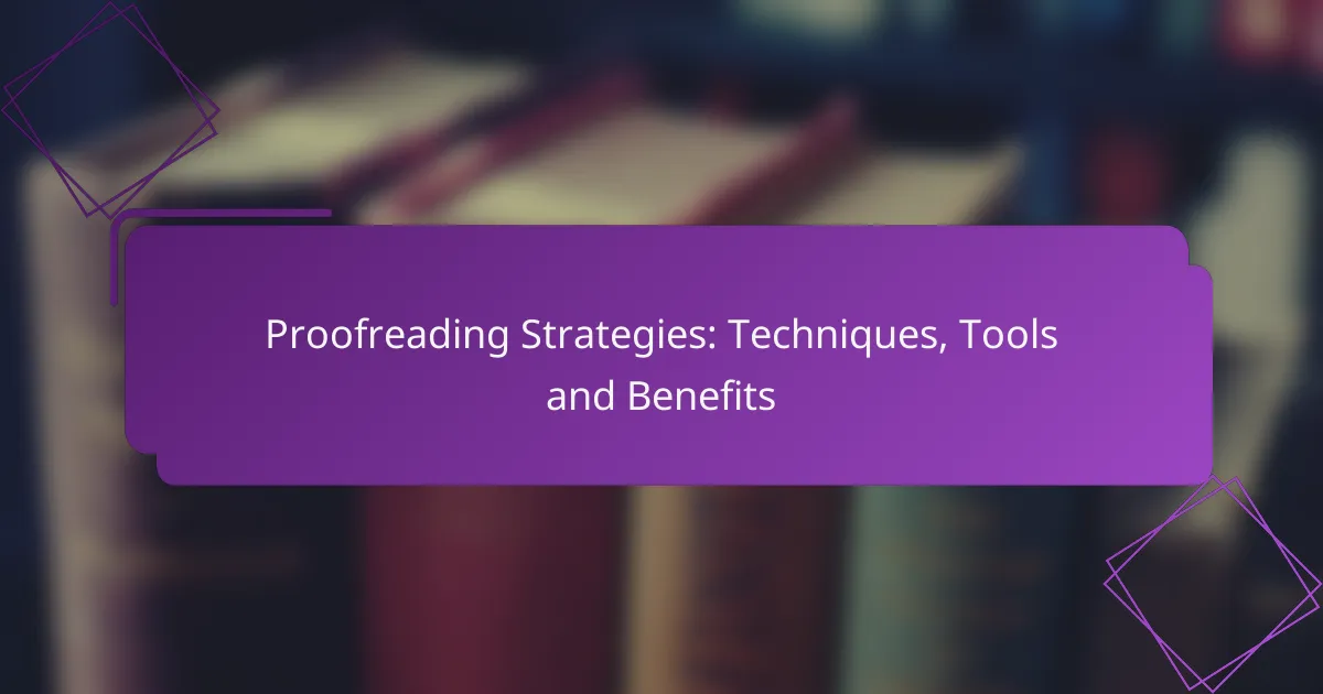 Proofreading Strategies: Techniques, Tools and Benefits